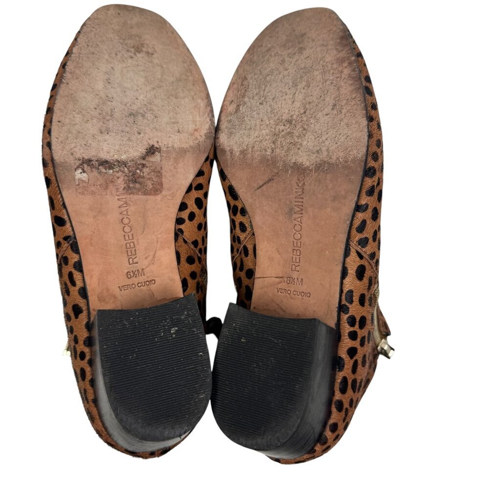Rebecca Minkoff Cheetah/Animal Calf Hair Chelsea Leather Booties Women's SZ 6.5 - Picture 8 of 9